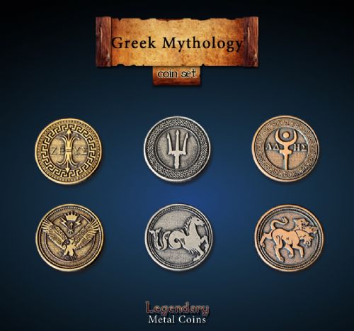 Greek Coin Set Legendary Metal Coins